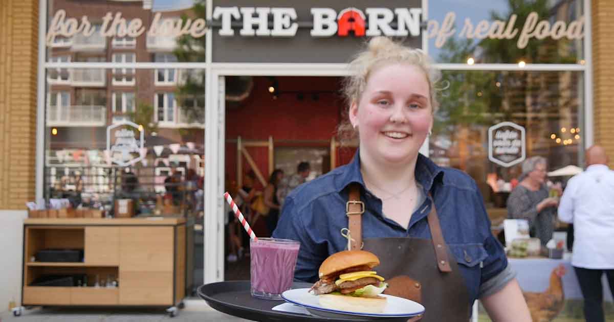 biologische hamburger van The Barn